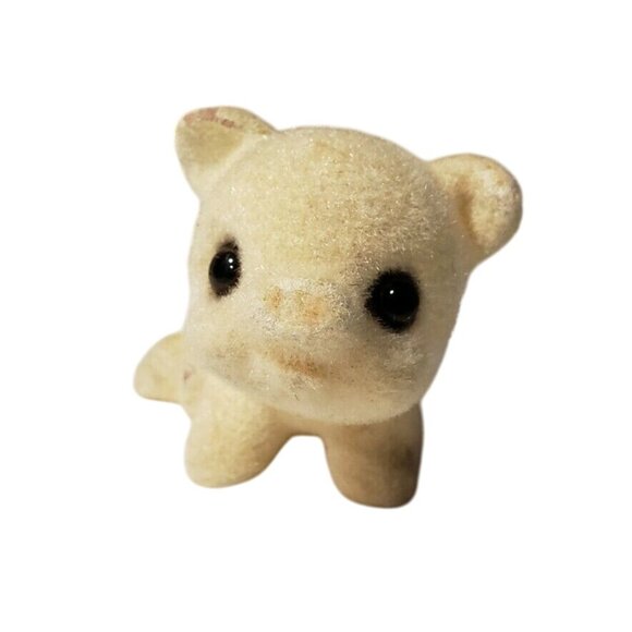 Josef Originals Fuzzy Piglet Pig Flocked Fuzzy Figurine Sitting - Picture 2 of 7